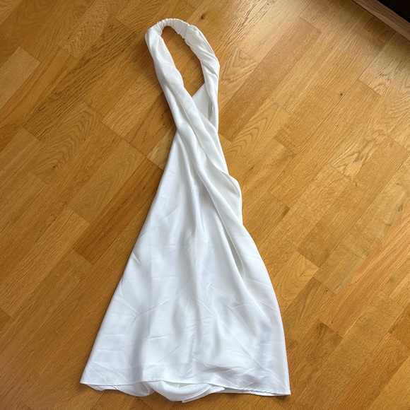 Show Me Your MuMu Jasmine Halter Mini Dress White Small - Picture 7 of 7